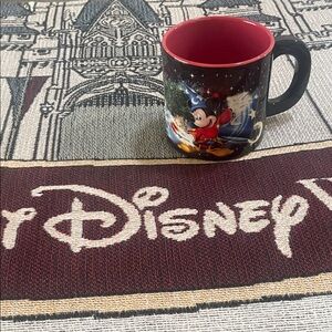 Disney Sorcerer Mickey Black Mug with Red Interior